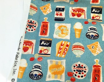 Beautiful Fabric strawberry Fabric Flower Fabric Cotton Fabric By Half Yard Milk, ice cream, bread, cake