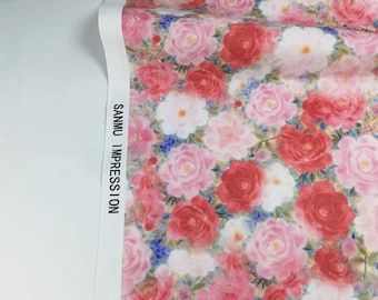Beautiful Flower Fabric Floral Fabric Flowers Fabric Daisy fabrics By Half Yard 100% Cotton Fabric