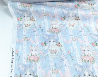 Cute Cat Fabric Cartoon Fabric Animal fabric By Half Yard 100% Cotton Fabric