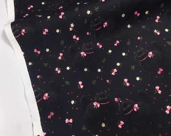 Cute Cat Fabric 100% Cotton Fabric kitten Fabric Kittens Fabric Animal fabric By Half Yard