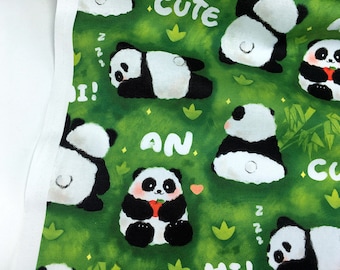 Beautiful  Fabric Panda Fabric Animal Cotton Fabric fabrics By Half