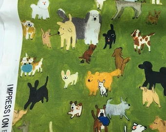 Cute Dog Fabric Cartoon Fabric Animal fabric By Half Yard 100% Cotton Fabric