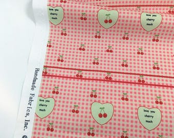 Beautiful Cherry Fabric Plaid Fabric Cotton Fabric fabrics By Half Yard