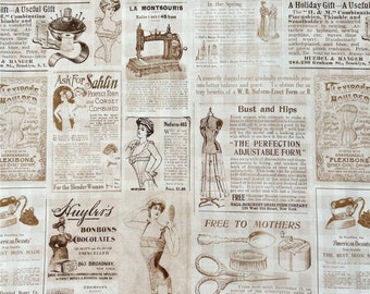 Beautiful Fabric Vintage Woman Fabric Lady Fabric Cotton Fabric By Half Yard