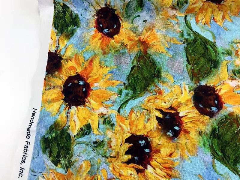 Summer Flower Fabric Floral Fabric Flowers Fabric Sunflower Fabrics by ...