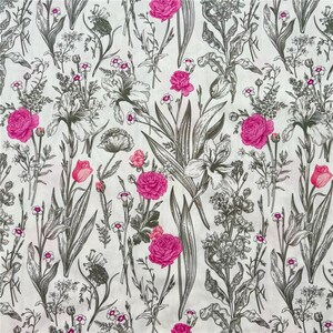 Beautiful Fabric Floral Fabric Flower Fabric Cotton Fabric By Half Yard