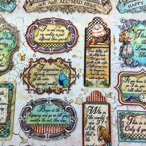Vintage Retro Alice Fabric Cotton Fabric butterfly fabric Poker Fabric By Half Yard