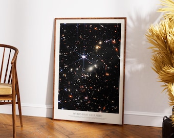 James Webb Space Telescope First Deep Field Galaxy Print