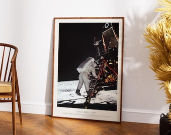 NASA Apollo 11 Moon Landing Print: Buzz Aldrin, One Small Step