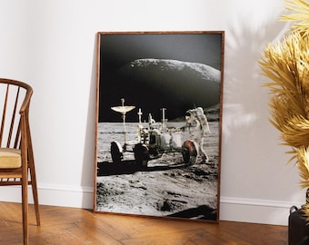Apollo 15 Poster: NASA Mond-Mission, Weltraumforschungskunst