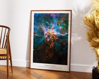 NASA Carina Nebula Hubble Telescope Space Art Print