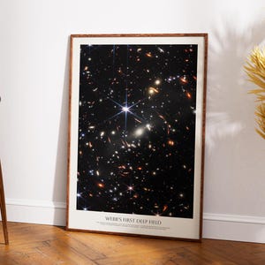 Webbs eerste deep-field-afdruk | James Webb-ruimtetelescoop, Galaxy-muurkunst