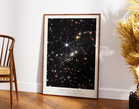 Webb's First Deep Field Print | James Webb Space Telescope, Galaxy Wall Art
