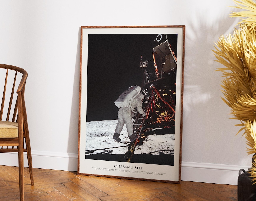 Apollo 11 Moon Landing Poster | Astronaut Buzz Aldrin | One Small Step