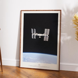 Impresión fotográfica de la ISS: Arte mural de la Estación Espacial Internacional