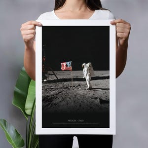 Apollo 11 Moon Landing Poster: NASA Space Print - Etsy