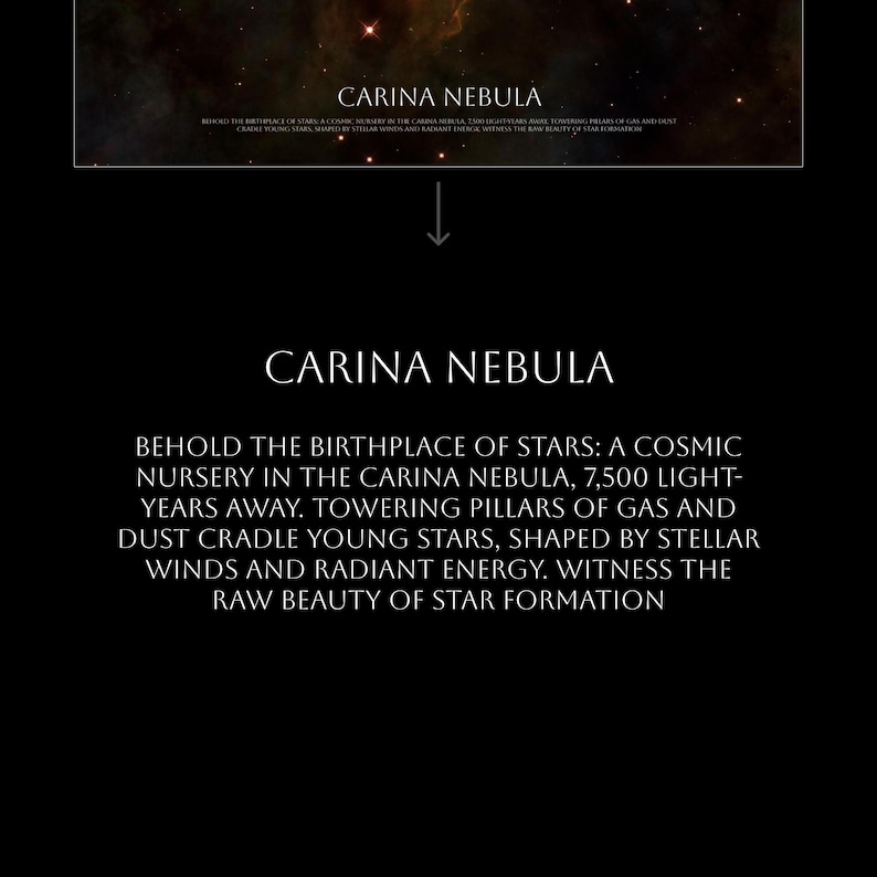 NASA Carina Nebula Hubble Telescope Space Art Print - Etsy