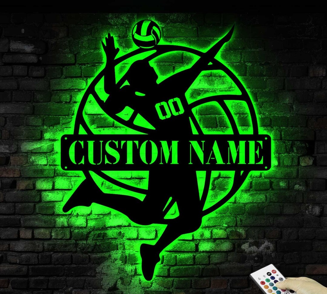 Custom Volleyball Sign Volleyball Player Gift Game Room Etsy