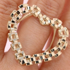 10K Big Heart Ring •10K Gold Heart Ring/ 10k Ring Women /10k Christmas Gift