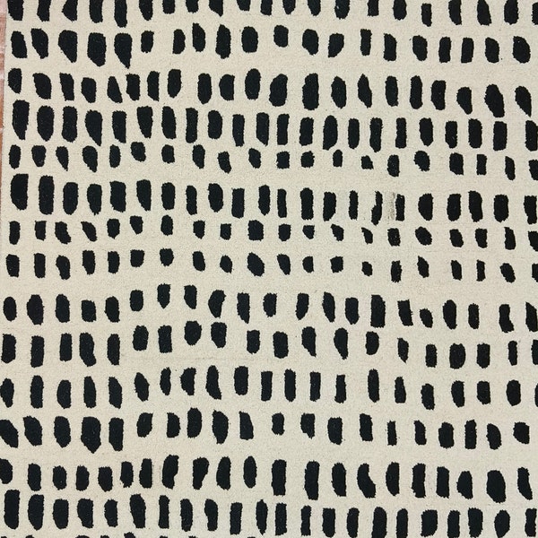 Pink And Black Polka Dot Round Rug main image 1