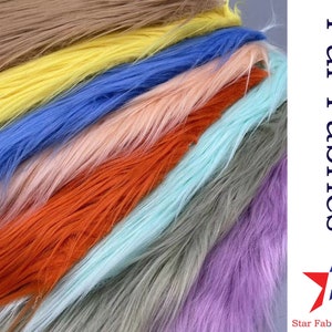 Shaggy Faux Fur Fabric By The Yard | Cosplay Costume | Long Pile Faux Fur Fabric 60” Wide | Ultra Soft High-quality Fur Fabric