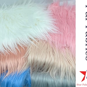 Faux Fur Fabric By The Yard | Shaggy Cosplay Costume | Long Pile Faux Fur Fabric 60” Wide | Ultra Soft High-quality Fur Fabric