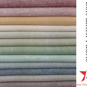 High Quality Linen Fabric, Soft Natural Linen fabric by the yard, Cut-to-length, Natural Light Medium Heavy weight linen for sewing cloth