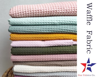 Waffle Knit Fabric | Fabric by the yard | Sweater fabric | Waffle | polyester | knit fabric | spandex | poly spandex