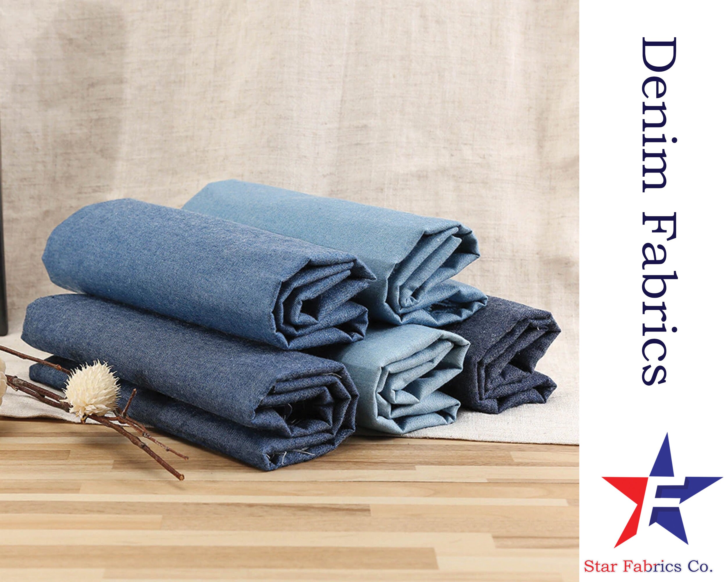 Denim Fabric Cotton Denim Fabric Washed Denim Jean Fabric Apparel Fabric Sewing Heavy Denim Etsy