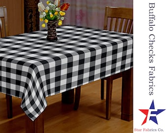 Cotton Fabric by the Yard Wide Cotton Buffalo Check Red Fabric Black Check Quilt Backing