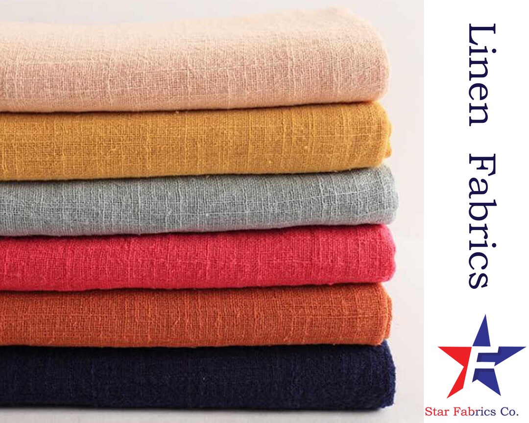 Linen Fabric by the Yard, Natural Linen Fabric, Pure Linen Fabric Sold by Half Yard, Natural
