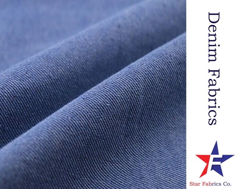 Denim Fabric Cotton Denim Fabric Washed Denim Jean Fabric Apparel Fabric Sewing Heavy Denim Etsy