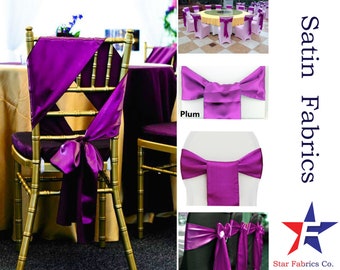 Satin Fabric for decor Silky Satin Dress Craft Fabric Plain Luxury Wedding Material Satin Fabric All Colors Assorted Fabrics Soft Quality