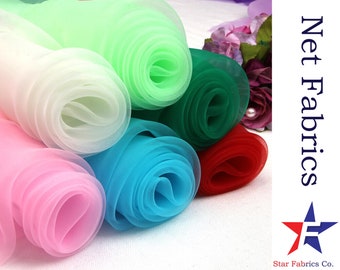 Power Mesh/Net Fabric 4 Way Stretch Polyester Spandex with High Compression Power, Sells by the yard ,Net Fabric For Dance Gymnastics Gown