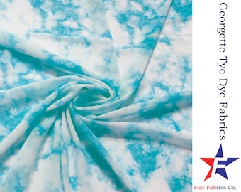 luxury Georgette Tie Dye fabric / Georgette Tie Dye fabric Samples / Tie Dye sheer fabric /wedding dress fabric samples
