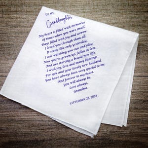 Personalized Wedding Handkerchief for Men Wedding Handkerchief for Dad Embroidered Wedding Handkerchief For Father Wedding gift to dad