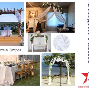 Georgette Draping Fabric for Wedding Backdrop / Wedding Arch Fabric Draping Decor / Photography background / Wedding arch or tree decor.
