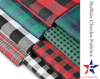 Wide Cotton Buffalo Check Red Fabric Black Check Quilt Backing Cotton Fabric by the Yard
