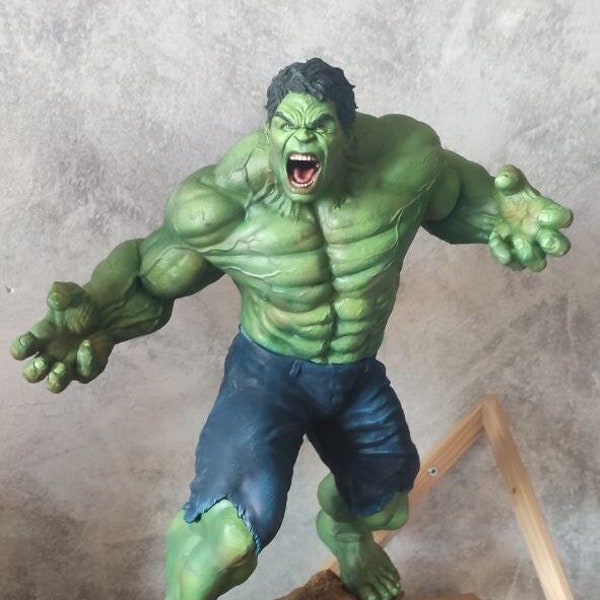 WICKED Hulk 3D Statue STL File, 3D Digital Printing STL File for 3D Printers, Movie Characters, Games, Figures, Diorama 3D Model