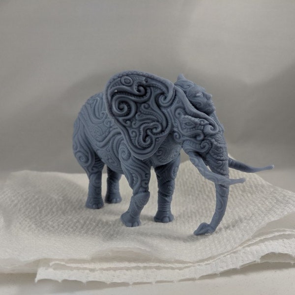 Elephant 3D  Statue STL File, 3D Digital Printing STL File for 3D Printers, Movie Characters, Games, Figures, Diorama 3D Model