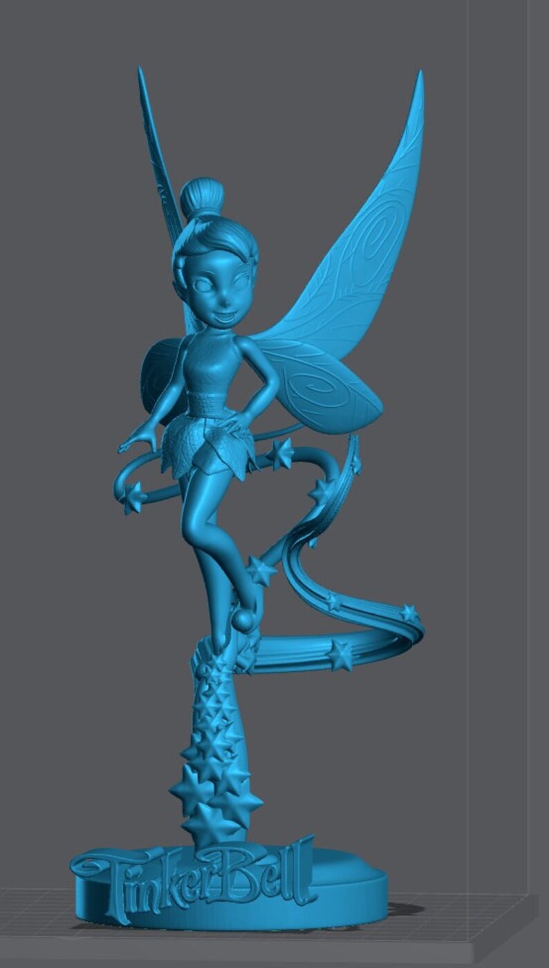 Tinkerbell 3D NFSW Statue STL File, 3D Digital Printing STL File for 3D