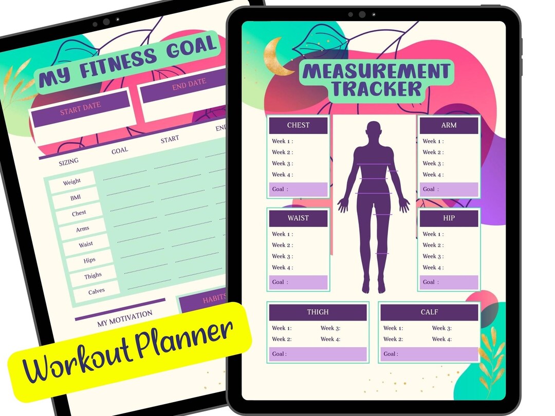 Digital File Gym Course Fitplan: the Ultimate Digital Workout and Fitness Planner Prinatble PDF ...