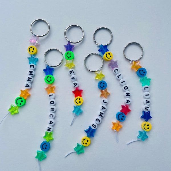 Class gifts from teacher | Personalised smiley keychain| Nursery Graduation Gift | End of term | Party bag fillers| leavers| smiley keyring