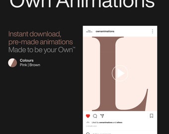 LOVE Animation (*Utilisation personnelle uniquement), Téléchargement instantané, Animations pré-réalisées, Création de contenu sur les réseaux sociaux, Modèle numérique, Conception numérique