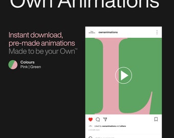 LOVE Animation (*Utilisation personnelle uniquement), Téléchargement instantané, Animations pré-réalisées, Création de contenu sur les réseaux sociaux, Modèle numérique, Conception numérique