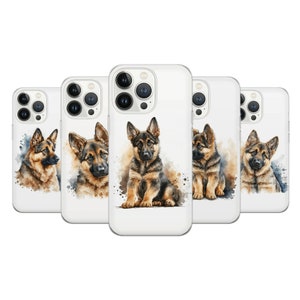 Duitse Herdershond Telefoonhoesje Pet Puppy Cover voor iPhone 14 13 12 Pro 11 XR 8 7, Samsung S23 S22 A73 A53 A13 A14 S21 Fe S20, Pixel 7 6A