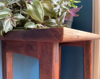 Midcentury Modern Small Entry Table Handmade Solid Hardwood Custom Orders Ash Oak Maple Tight Spaces Wood Table