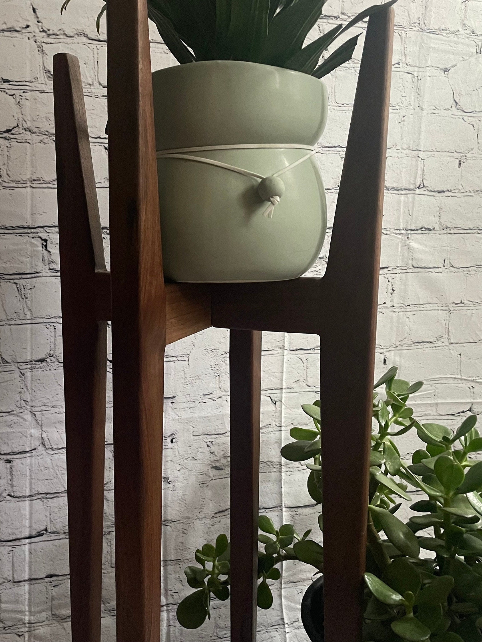 Modern Plant Riser Danish Midcentury Modern Plant Stand Walnut Plant Stand | Plant Pot ...