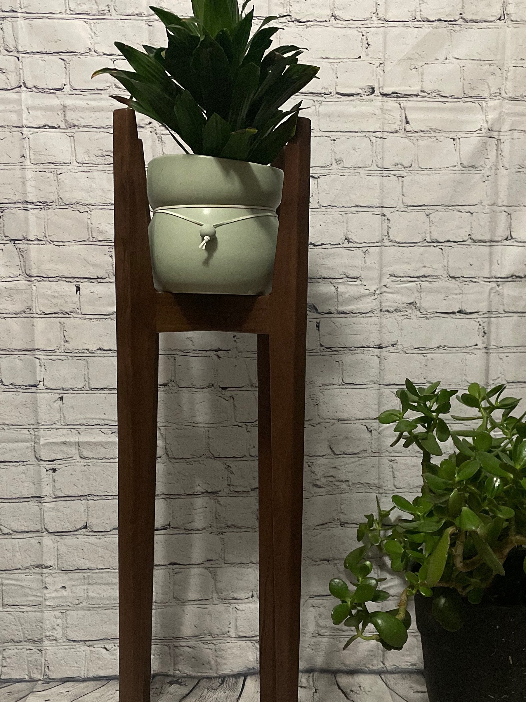 Modern Plant Riser Danish Midcentury Modern Plant Stand Walnut Plant Stand | Plant Pot ...