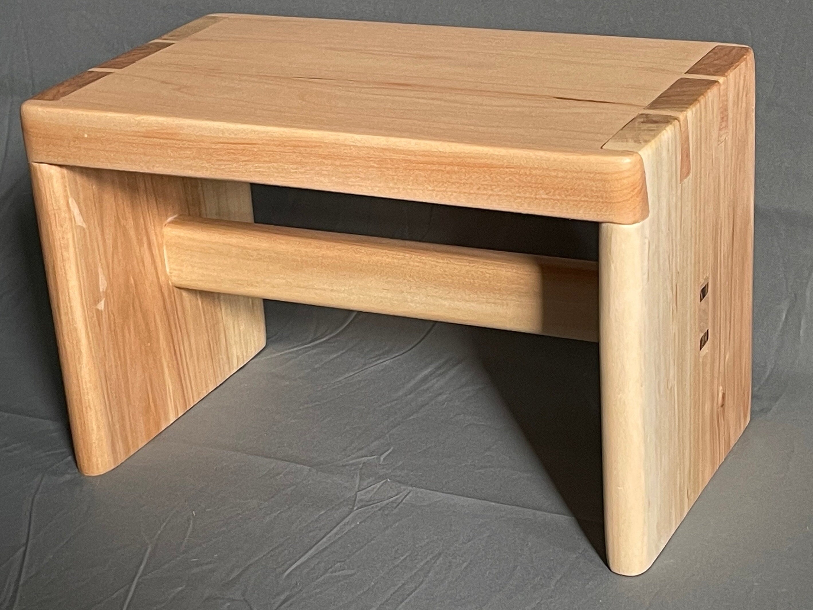 Wooden Step Stool, Handmade Maple Step Stool, Kitchen Stool, Bathroom ...